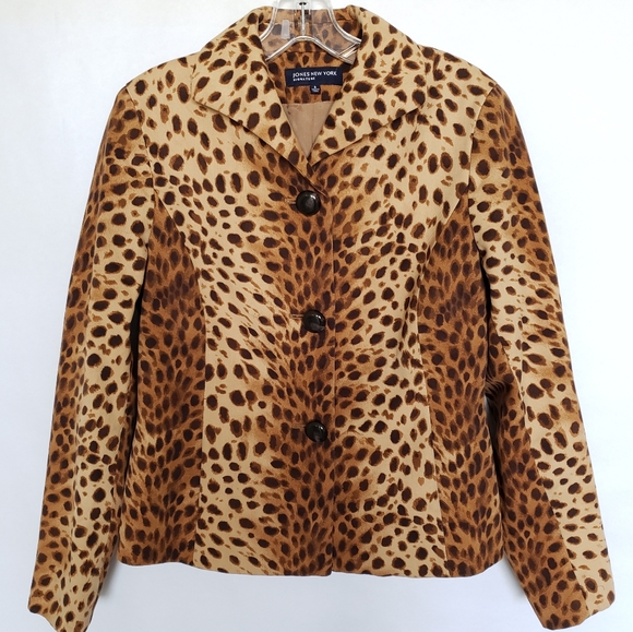 Jones New York Jackets & Blazers - Jones New York Cheetah Blazer Size 6